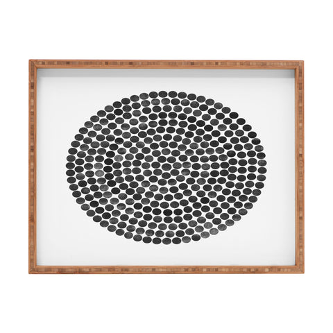 Garima Dhawan mandala black Rectangular Tray