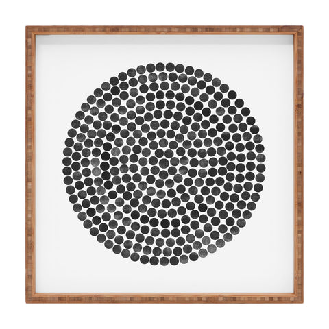 Garima Dhawan mandala black Square Tray