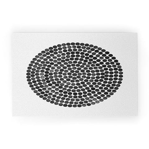 Garima Dhawan mandala black Welcome Mat