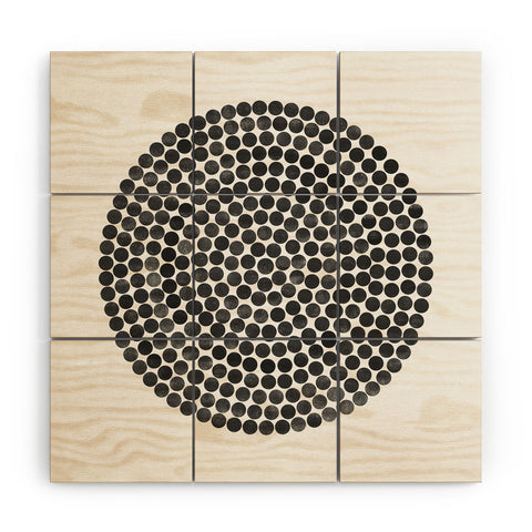 Garima Dhawan mandala black Wood Wall Mural