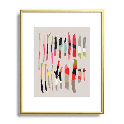 Garima Dhawan Painted Twigs 1 Metal Framed Art Print