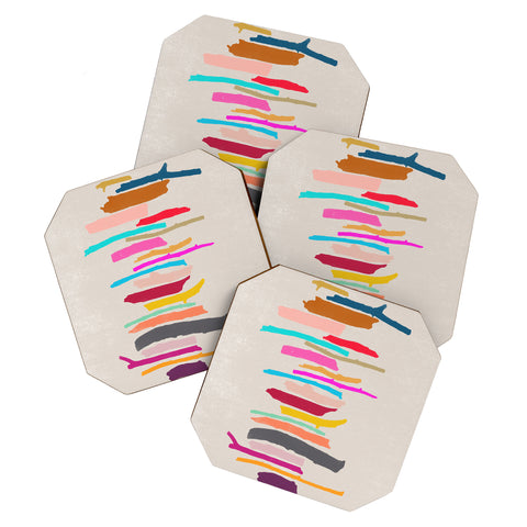 Garima Dhawan painted twigs 3 Coaster Set