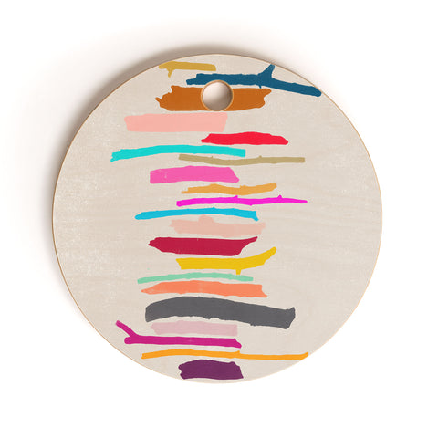 Garima Dhawan painted twigs 3 Cutting Board Round