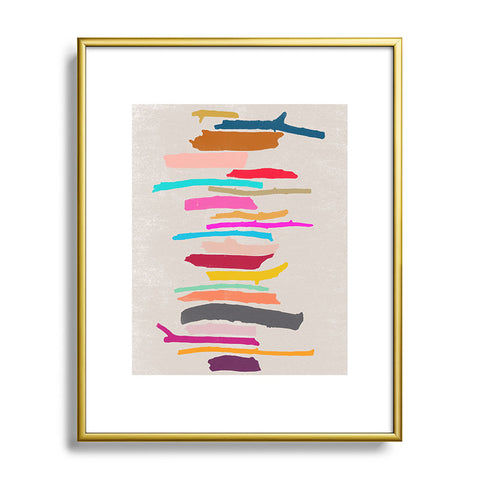 Garima Dhawan painted twigs 3 Metal Framed Art Print