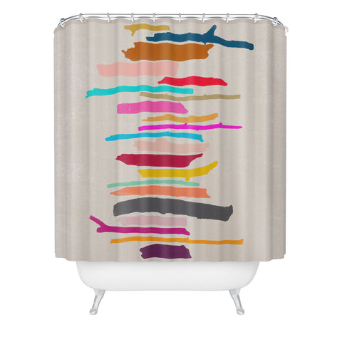 Garima Dhawan painted twigs 3 Shower Curtain