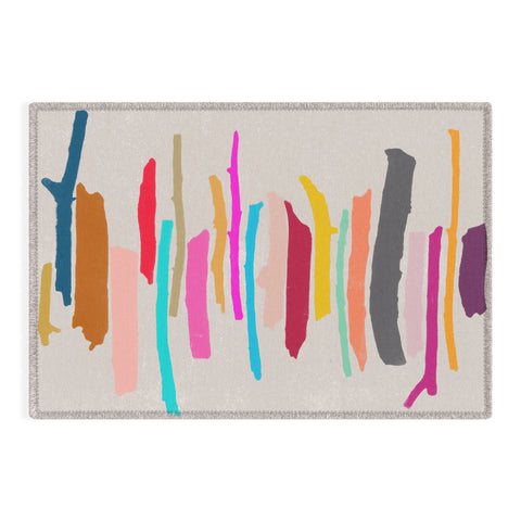 Garima Dhawan painted twigs 3 Outdoor Rug