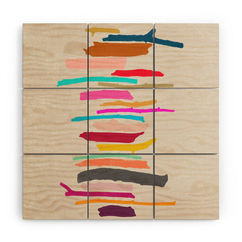 Garima Dhawan painted twigs 3 Wood Wall Mural