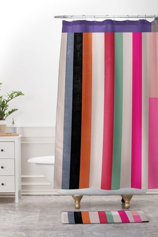 Garima Dhawan quilt study 1 Shower Curtain And Mat