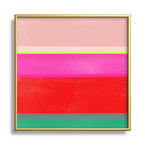 Garima Dhawan stripe study 12 Metal Square Framed Art Print