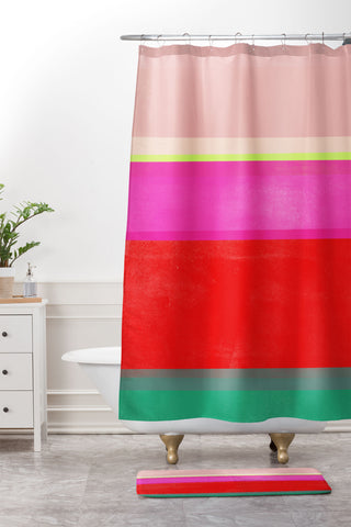 Garima Dhawan stripe study 12 Shower Curtain And Mat