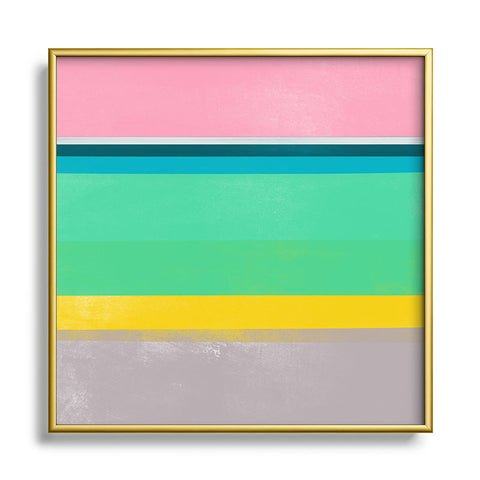 Garima Dhawan stripe study 17 Metal Square Framed Art Print