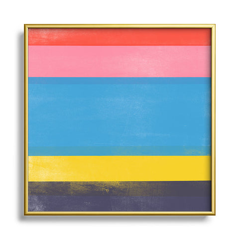 Garima Dhawan stripe study 18 Metal Square Framed Art Print