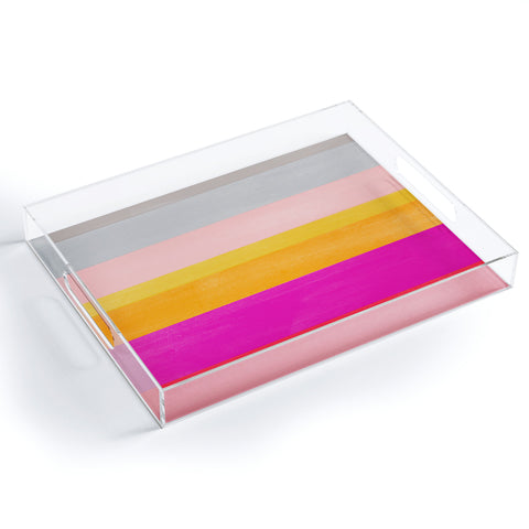 Garima Dhawan stripe study 3 Acrylic Tray