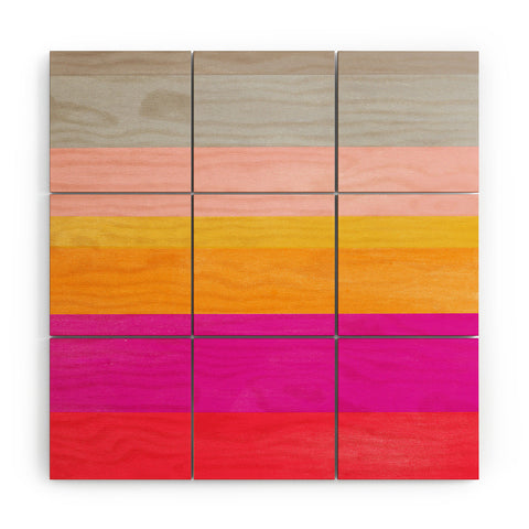 Garima Dhawan stripe study 3 Wood Wall Mural