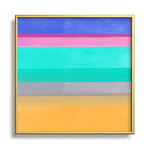 Garima Dhawan stripe study 5 Metal Square Framed Art Print