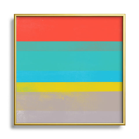 Garima Dhawan stripe study 6 Metal Square Framed Art Print