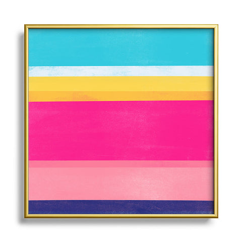 Garima Dhawan stripe study 7 Metal Square Framed Art Print