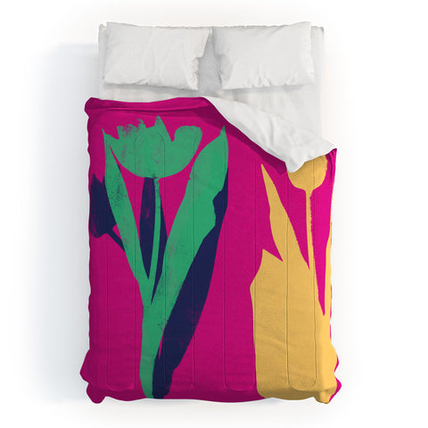 Garima Dhawan tulips 3 Comforter