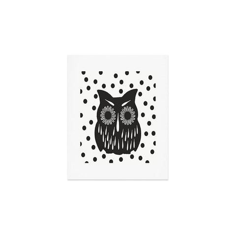 Garima Dhawan Vintage Black Owl Art Print