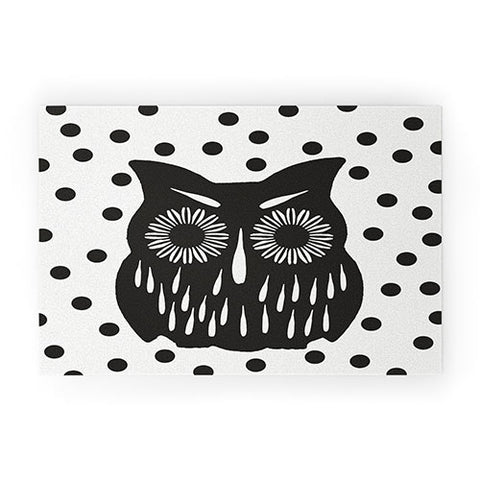 Garima Dhawan Vintage Black Owl Welcome Mat