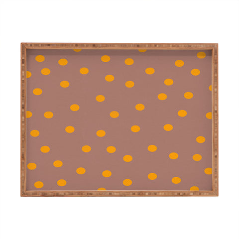 Garima Dhawan vintage dots 16 Rectangular Tray