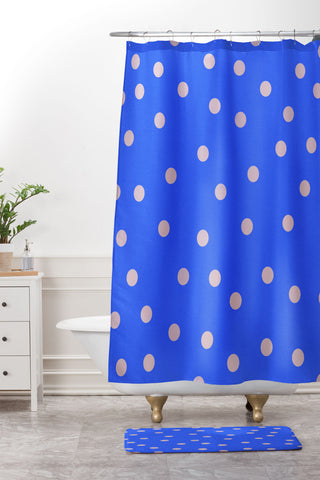 Garima Dhawan vintage dots 42 Shower Curtain And Mat