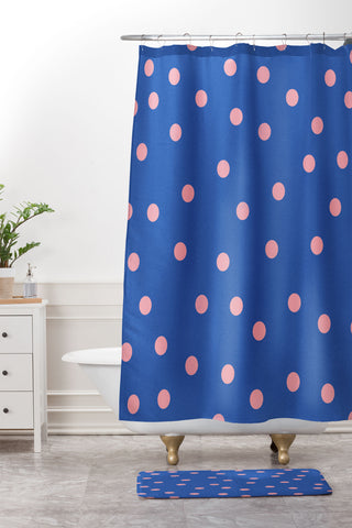 Garima Dhawan vintage dots 7 Shower Curtain And Mat