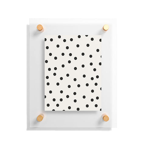 Garima Dhawan Vintage Dots Black Floating Acrylic Print