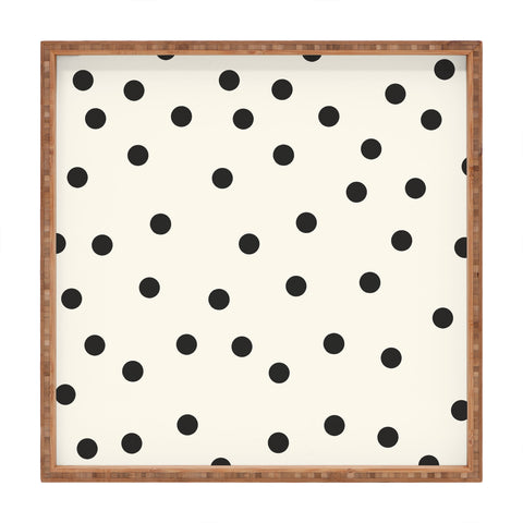 Garima Dhawan Vintage Dots Black Square Tray