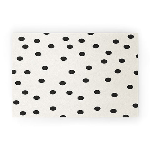 Garima Dhawan Vintage Dots Black Welcome Mat