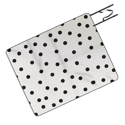 Garima Dhawan Vintage Dots Black Picnic Blanket