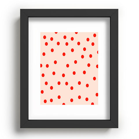 Garima Dhawan Vintage Dots Red Recessed Framing Rectangle