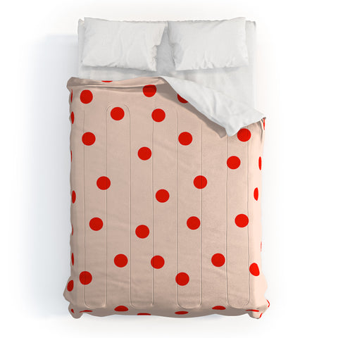 Garima Dhawan Vintage Dots Red Comforter