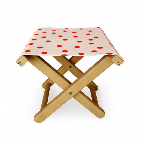 Garima Dhawan Vintage Dots Red Folding Stool