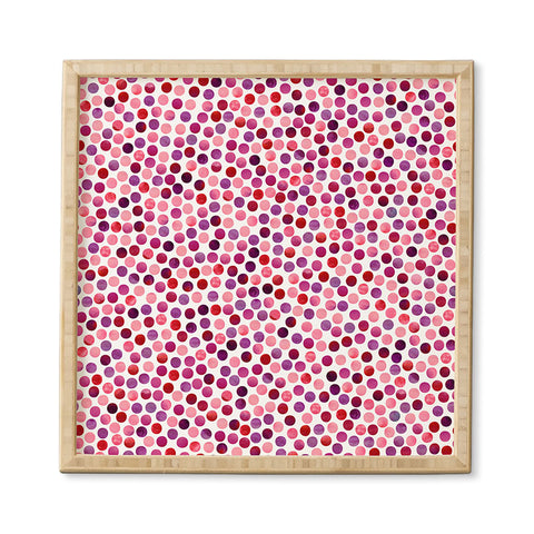 Garima Dhawan Watercolor Dots Berry Framed Wall Art