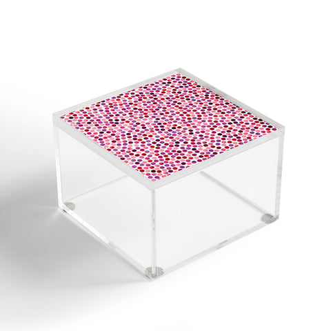Garima Dhawan Watercolor Dots Berry Acrylic Box