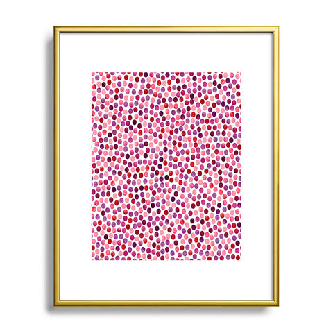 Garima Dhawan Watercolor Dots Berry Metal Framed Art Print