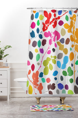 Garima Dhawan wildrose 2 Shower Curtain And Mat