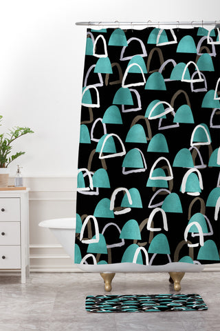 Georgiana Paraschiv Abstract Pattern 41 Shower Curtain And Mat