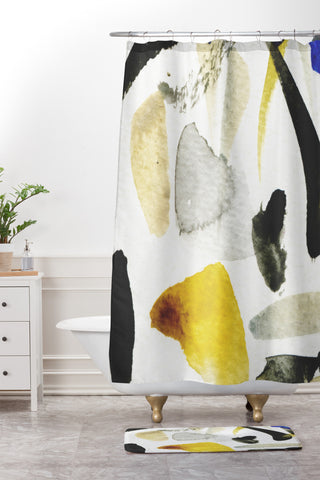 Georgiana Paraschiv AbstractM1 Shower Curtain And Mat