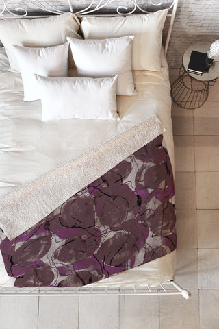 Georgiana Paraschiv Autumn Pattern Fleece Throw Blanket