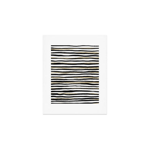 Georgiana Paraschiv Black and Gold Stripes Art Print