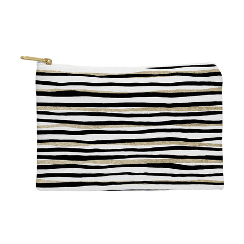 Georgiana Paraschiv Black and Gold Stripes Pouch