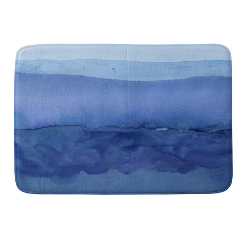 Georgiana Paraschiv Blue 019 Memory Foam Bath Mat