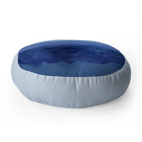 Georgiana Paraschiv Blue 019 Floor Pillow Round