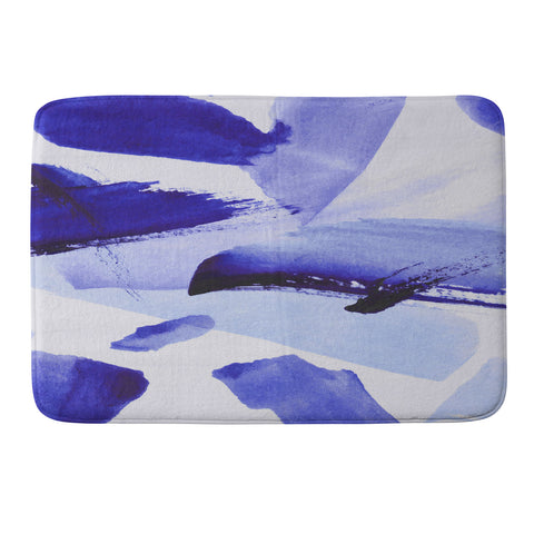 Georgiana Paraschiv Blues Memory Foam Bath Mat