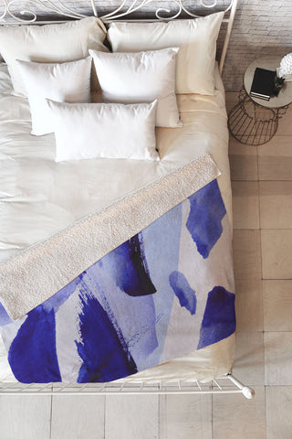 Georgiana Paraschiv Blues Fleece Throw Blanket