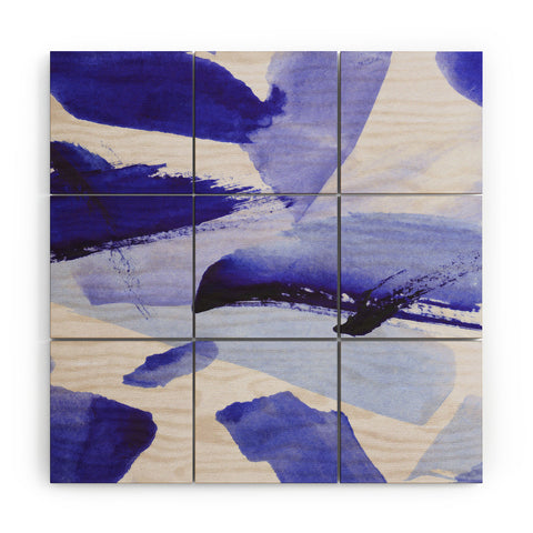 Georgiana Paraschiv Blues Wood Wall Mural