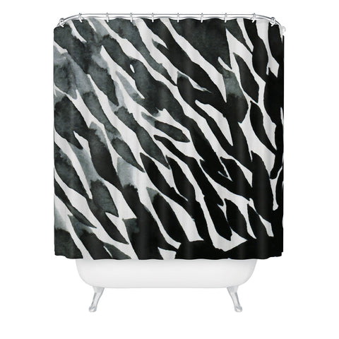 Georgiana Paraschiv BWAbstract 01 Shower Curtain