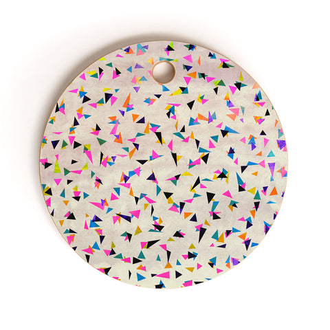 Georgiana Paraschiv Celebration Triangles Cutting Board Round
